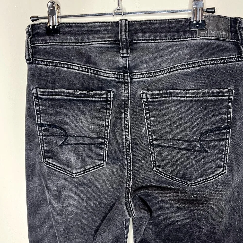 American Eagle Super Hi-Rise Jegging Women 4 Black Ne(x)t Level Stretch Jeans